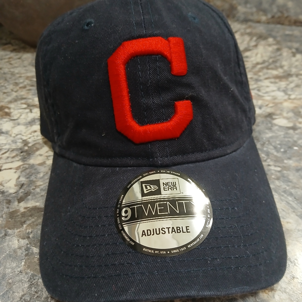 Cleveland Indians New Era Navy Cap with Red C
